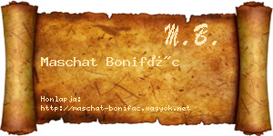 Maschat Bonifác névjegykártya